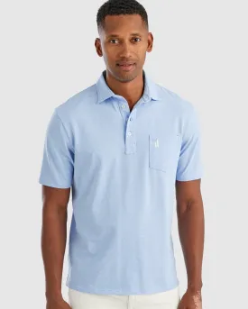 Heathered Original Polo- Gulf Blue