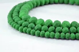 3 Strands Matte Glass Beads Donut Rondelle Faceted Jewelry Decoration Chandelier 3x4mm/4x6mm/6x8mm 3 Sizes Group 60 PCs ea Item#789222042813