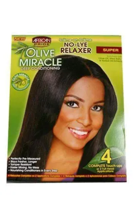 African Pride Olive Miracle No Lye Relaxer 4 Touch-Up Kit