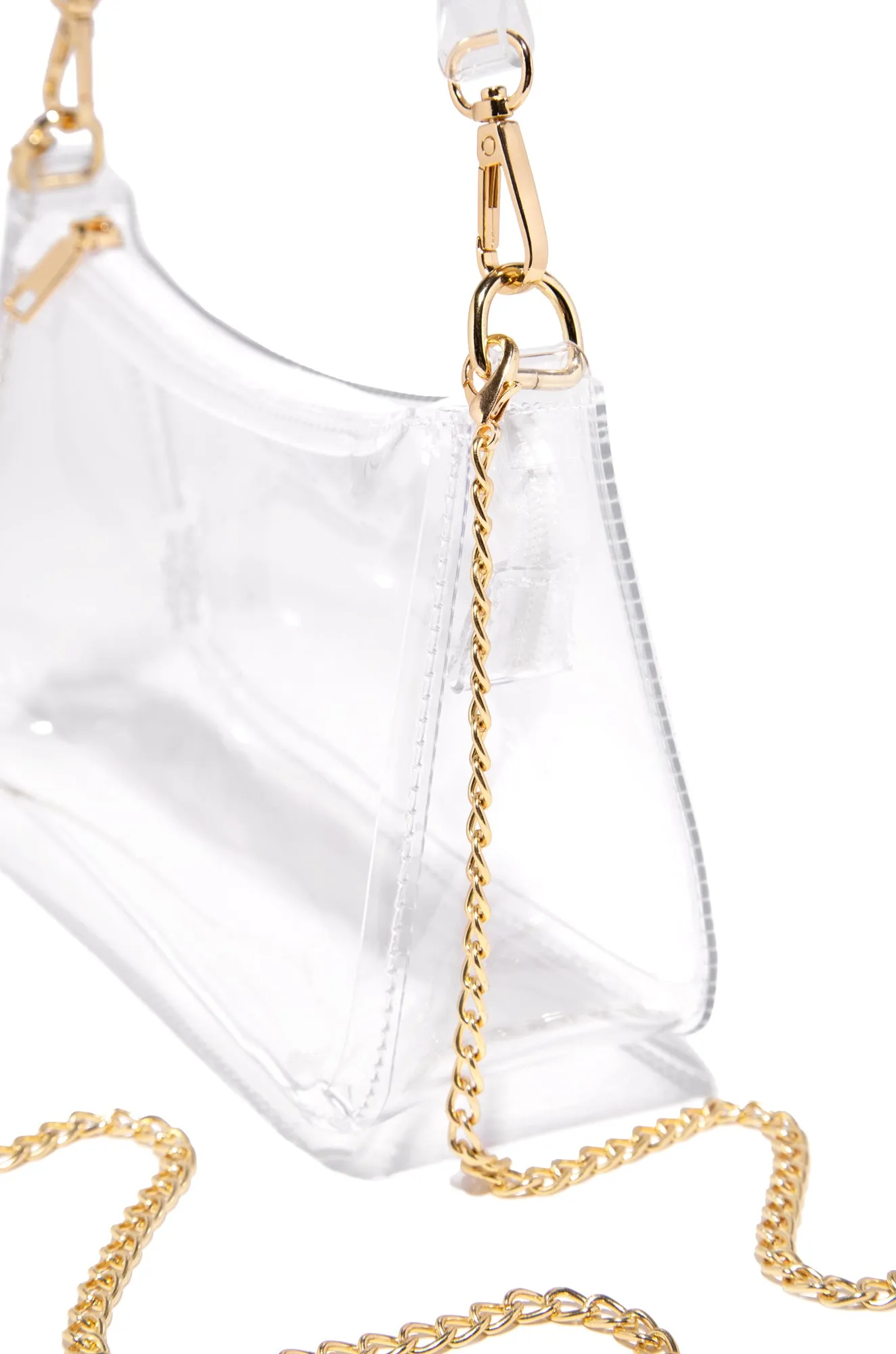 Always Trendy Clear Shoulder Crossbody Bag - Clear