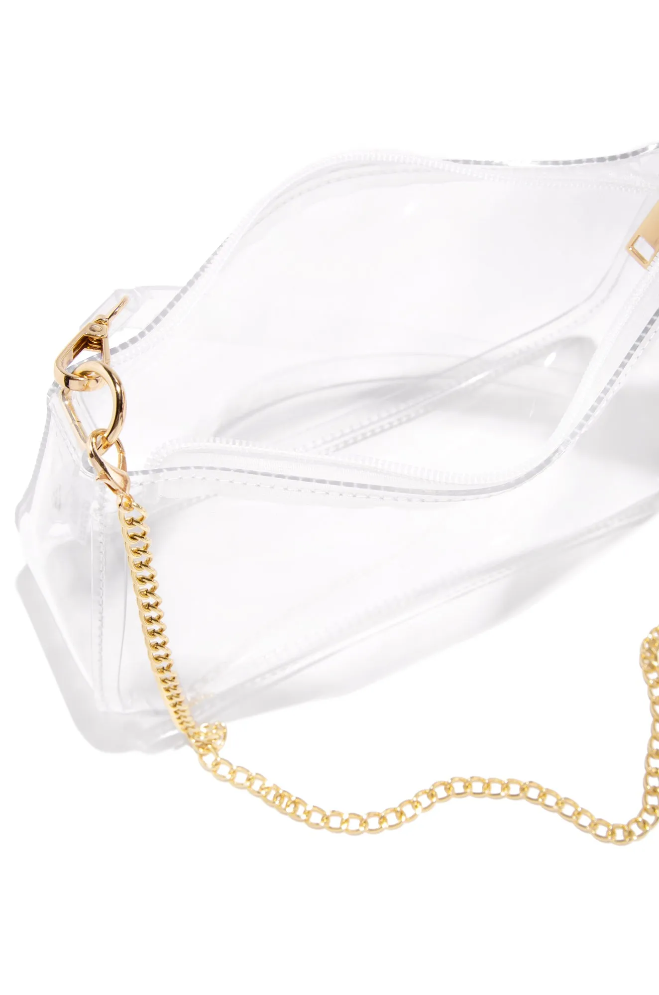 Always Trendy Clear Shoulder Crossbody Bag - Clear