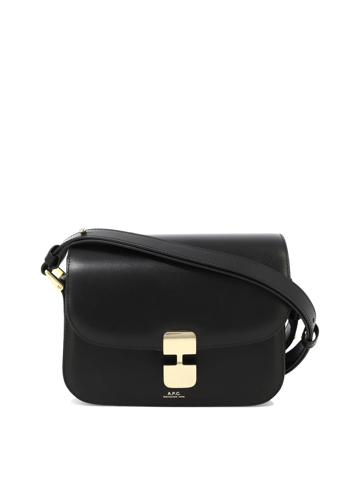 A.P.C. "Grace Small" Women's Black Leather Crossbody Bag - Fall/Winter 2024