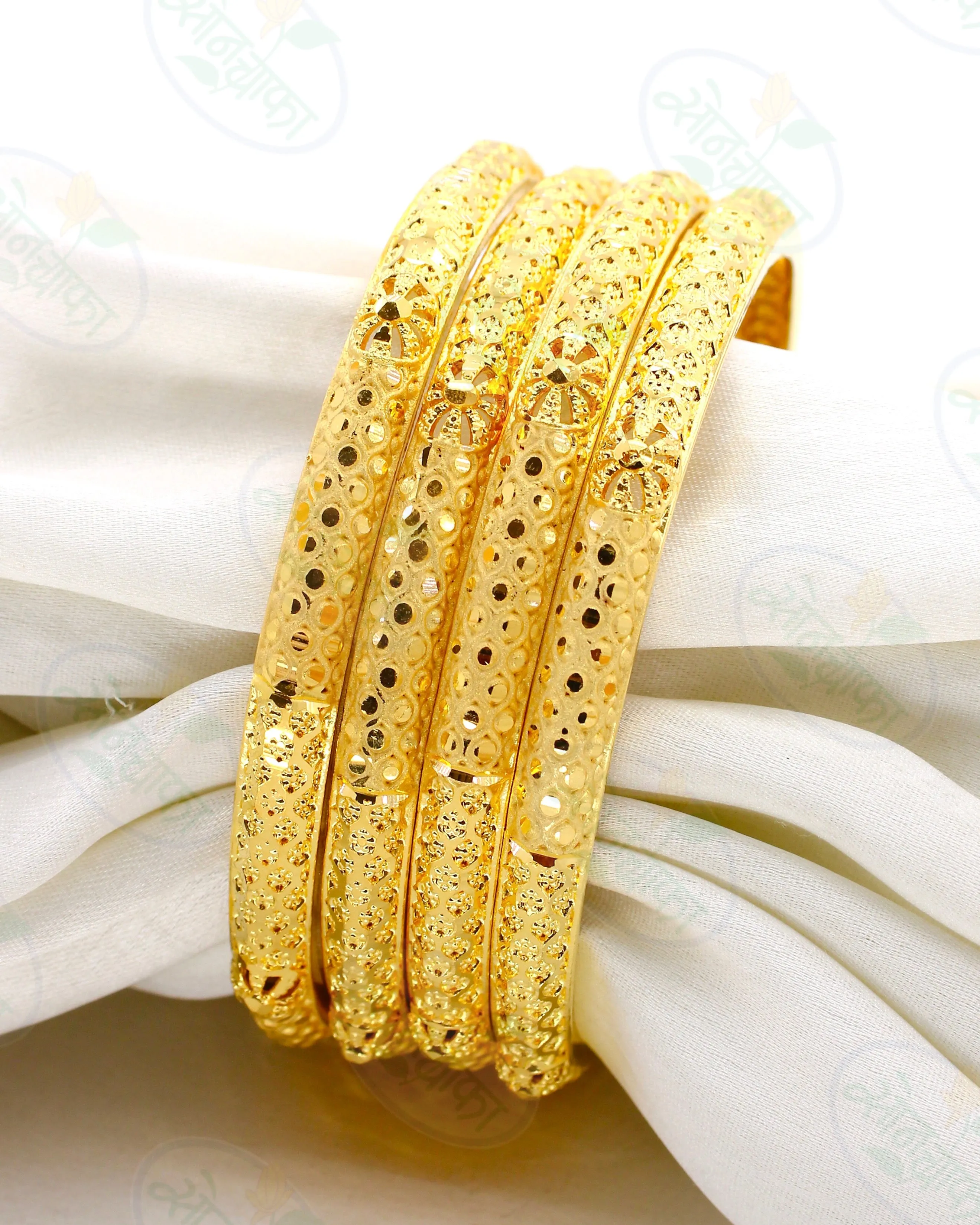 ARTISTIC DESIGN FANCY GOLD PLATED BANGLES