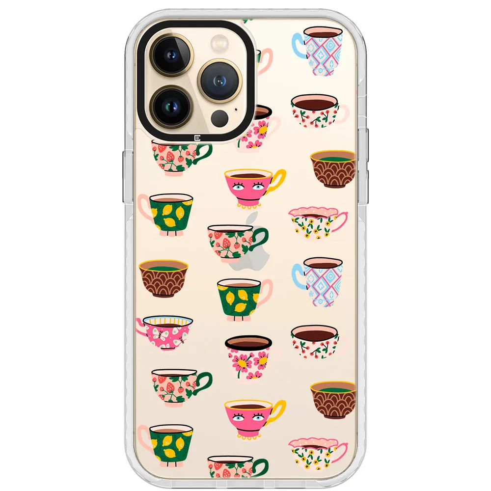 Artistic Teacups Impact iPhone Case