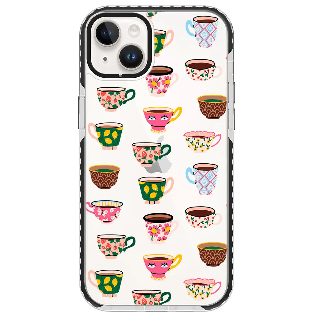 Artistic Teacups Impact iPhone Case