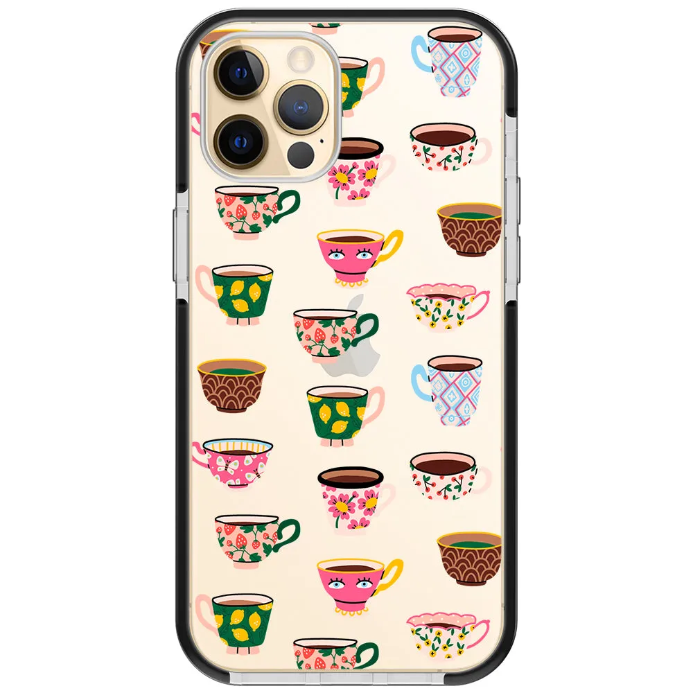 Artistic Teacups Impact iPhone Case