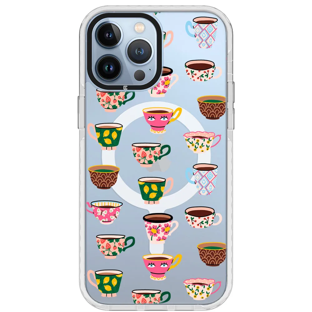 Artistic Teacups Impact iPhone Case