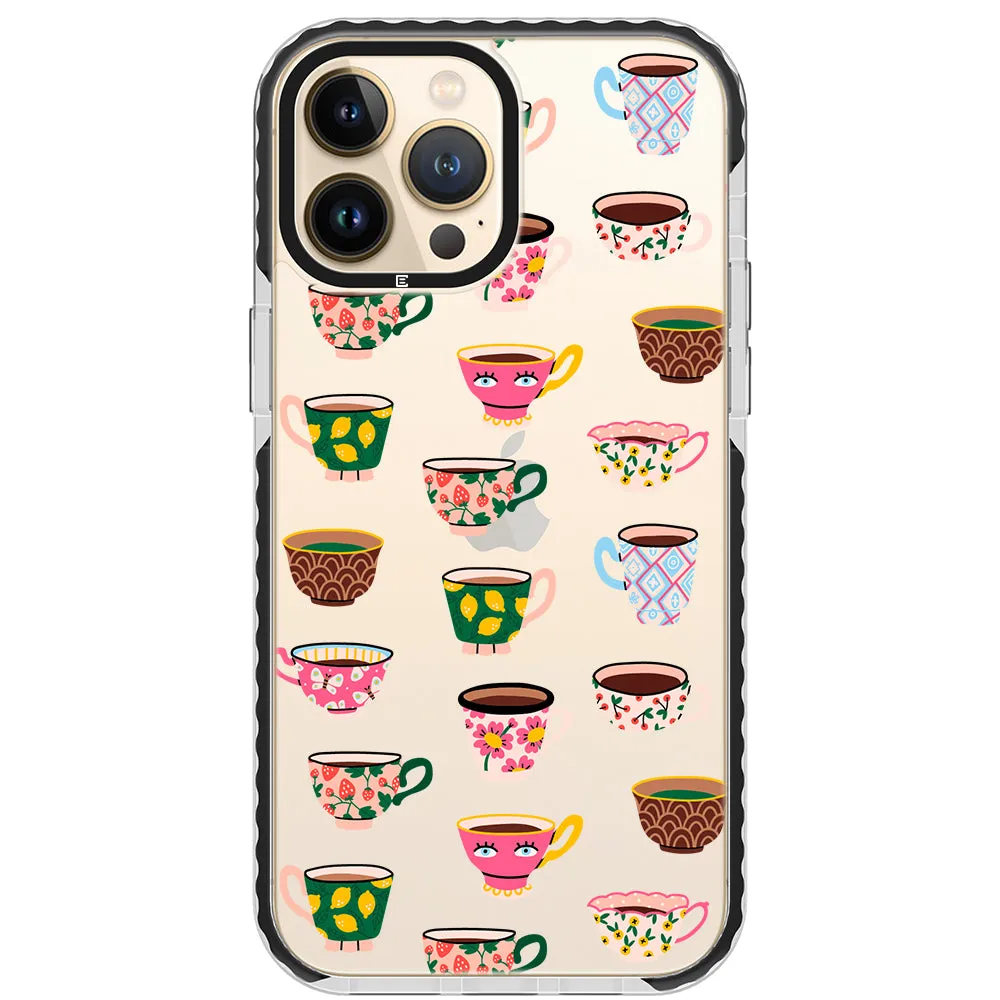 Artistic Teacups Impact iPhone Case