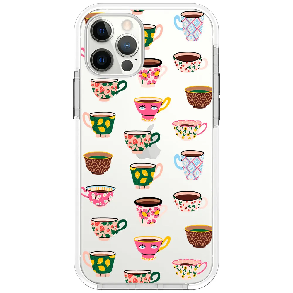 Artistic Teacups Impact iPhone Case