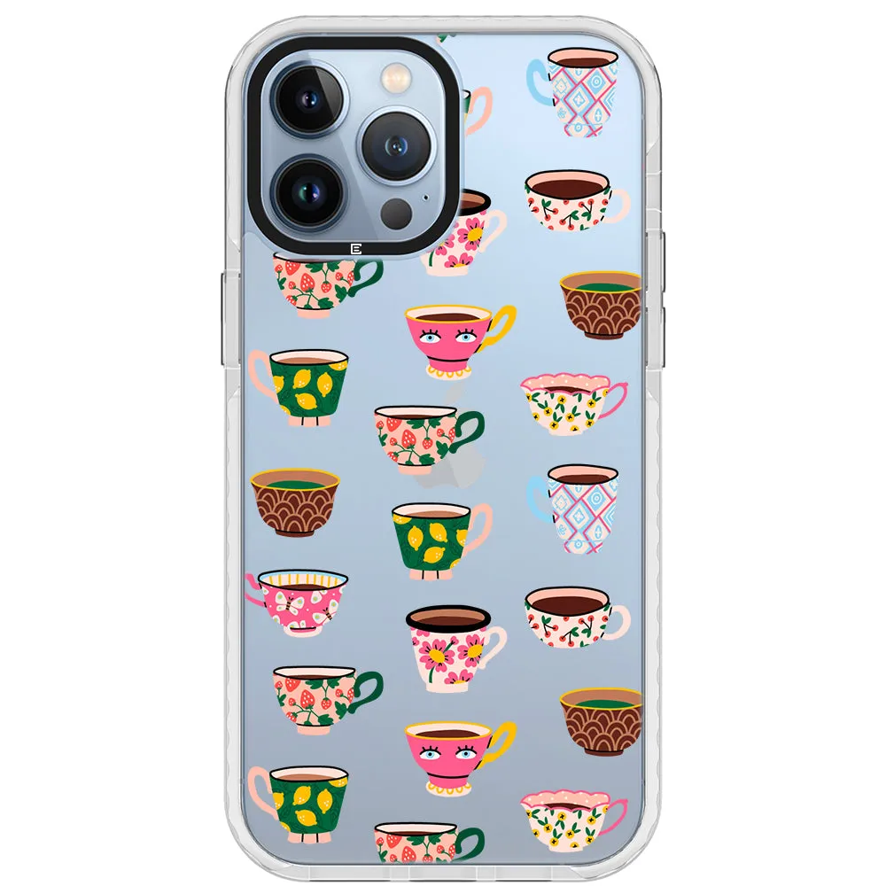 Artistic Teacups Impact iPhone Case