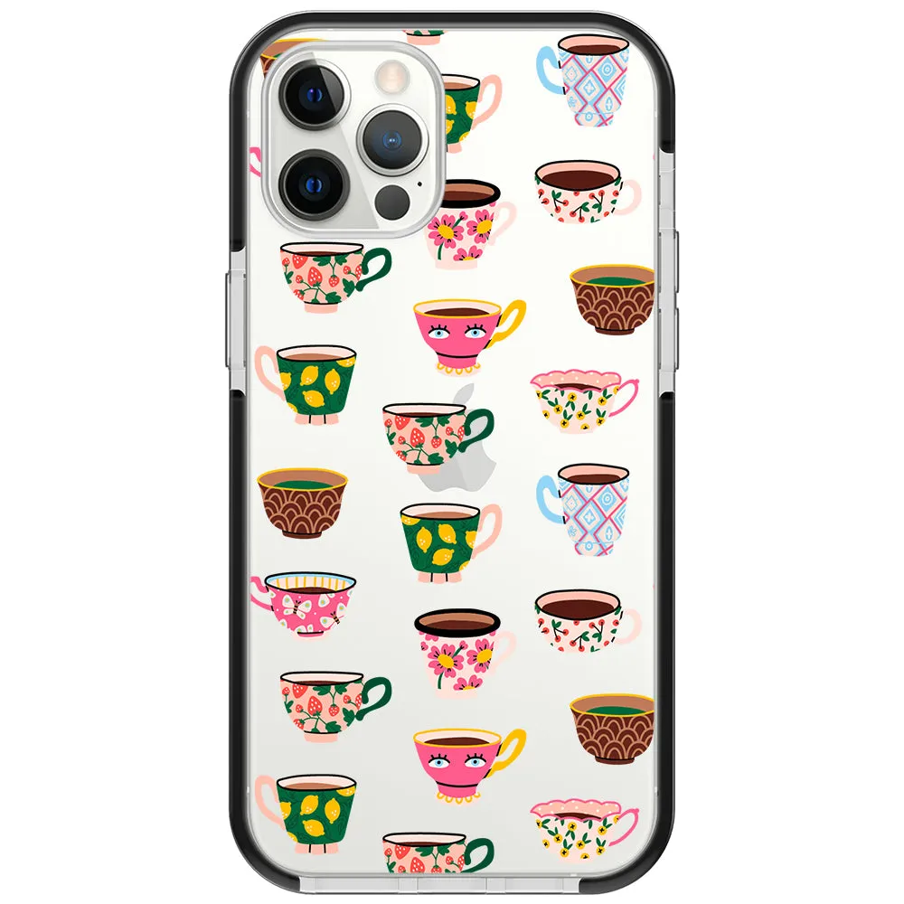 Artistic Teacups Impact iPhone Case