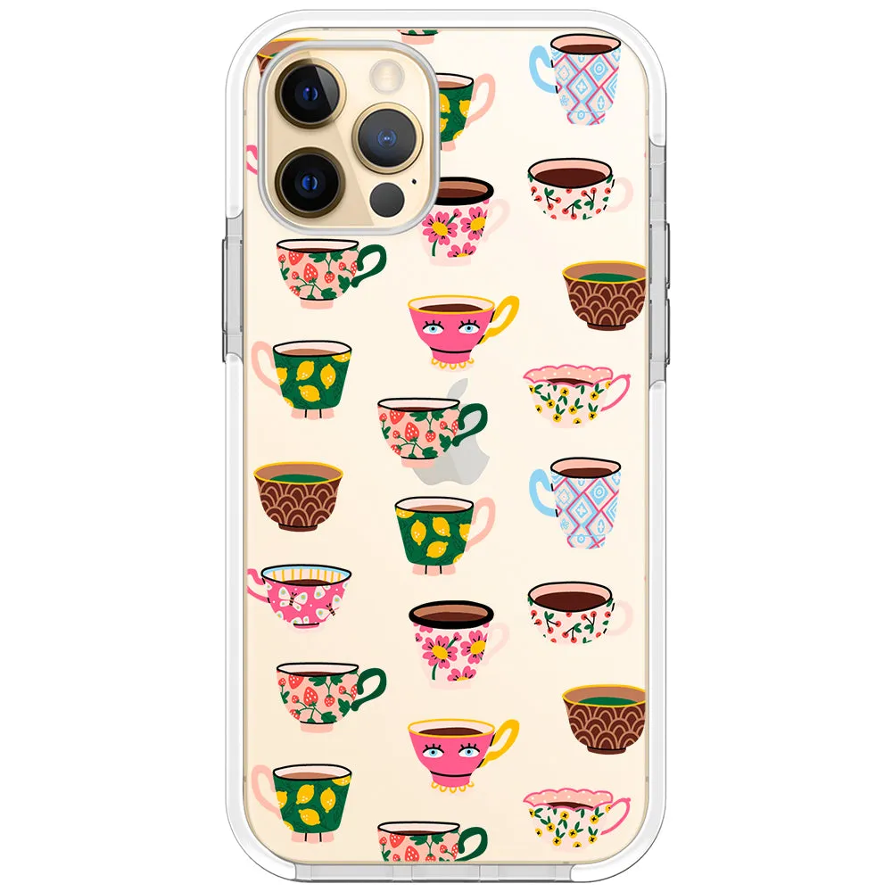 Artistic Teacups Impact iPhone Case