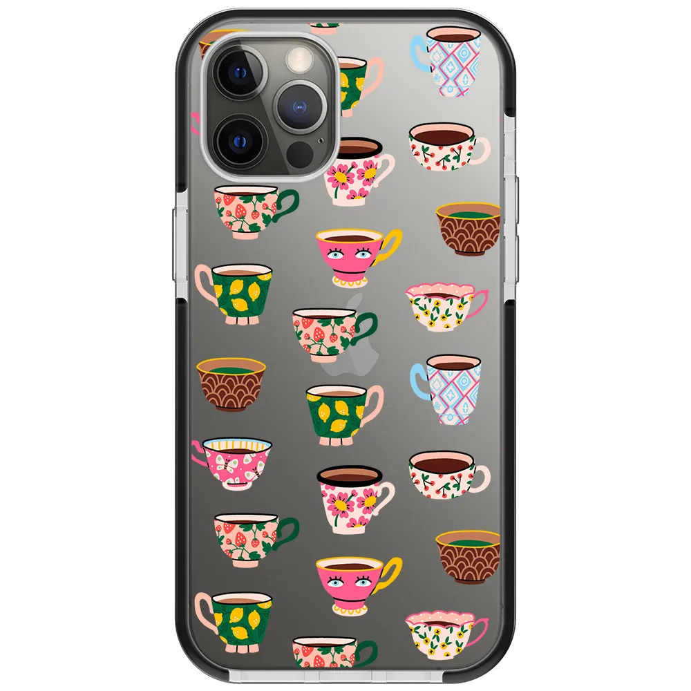 Artistic Teacups Impact iPhone Case