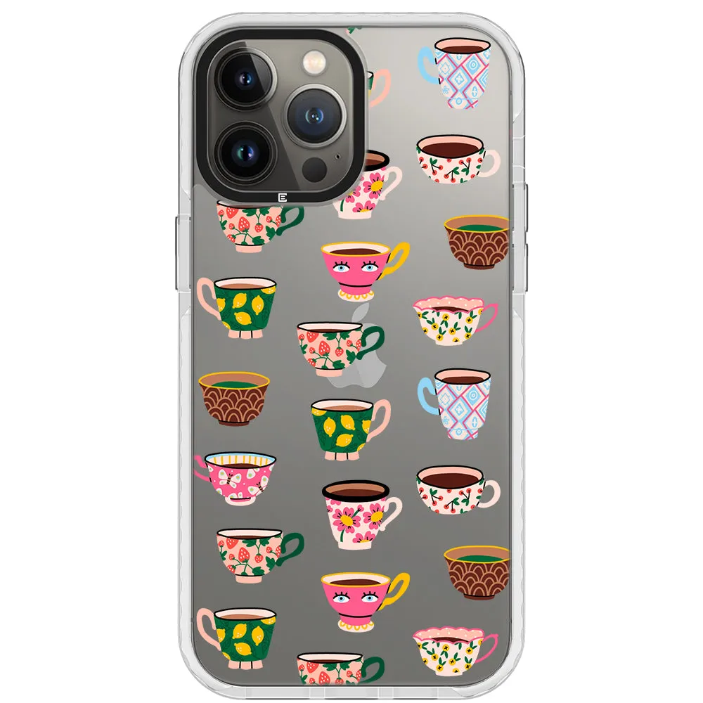 Artistic Teacups Impact iPhone Case