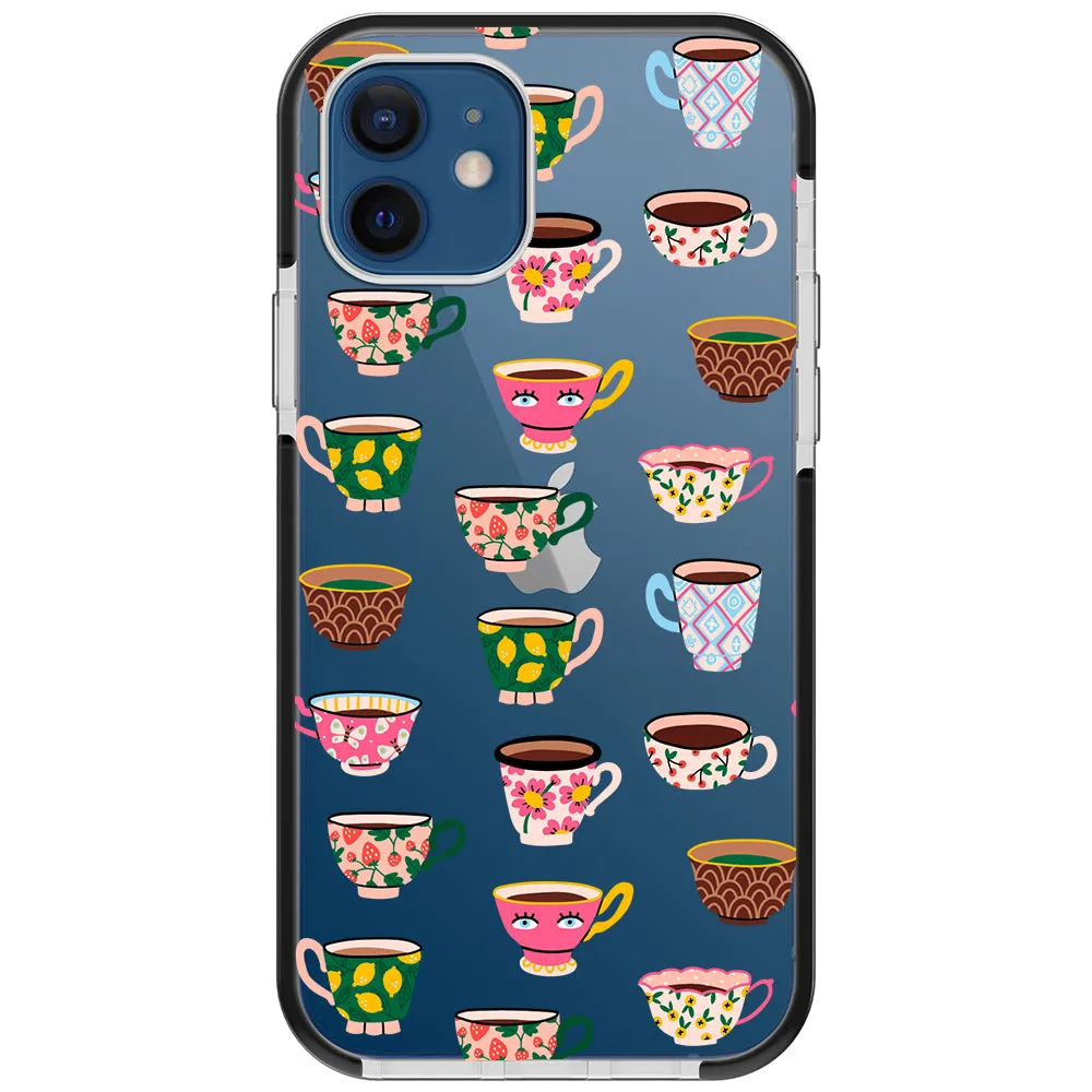 Artistic Teacups Impact iPhone Case