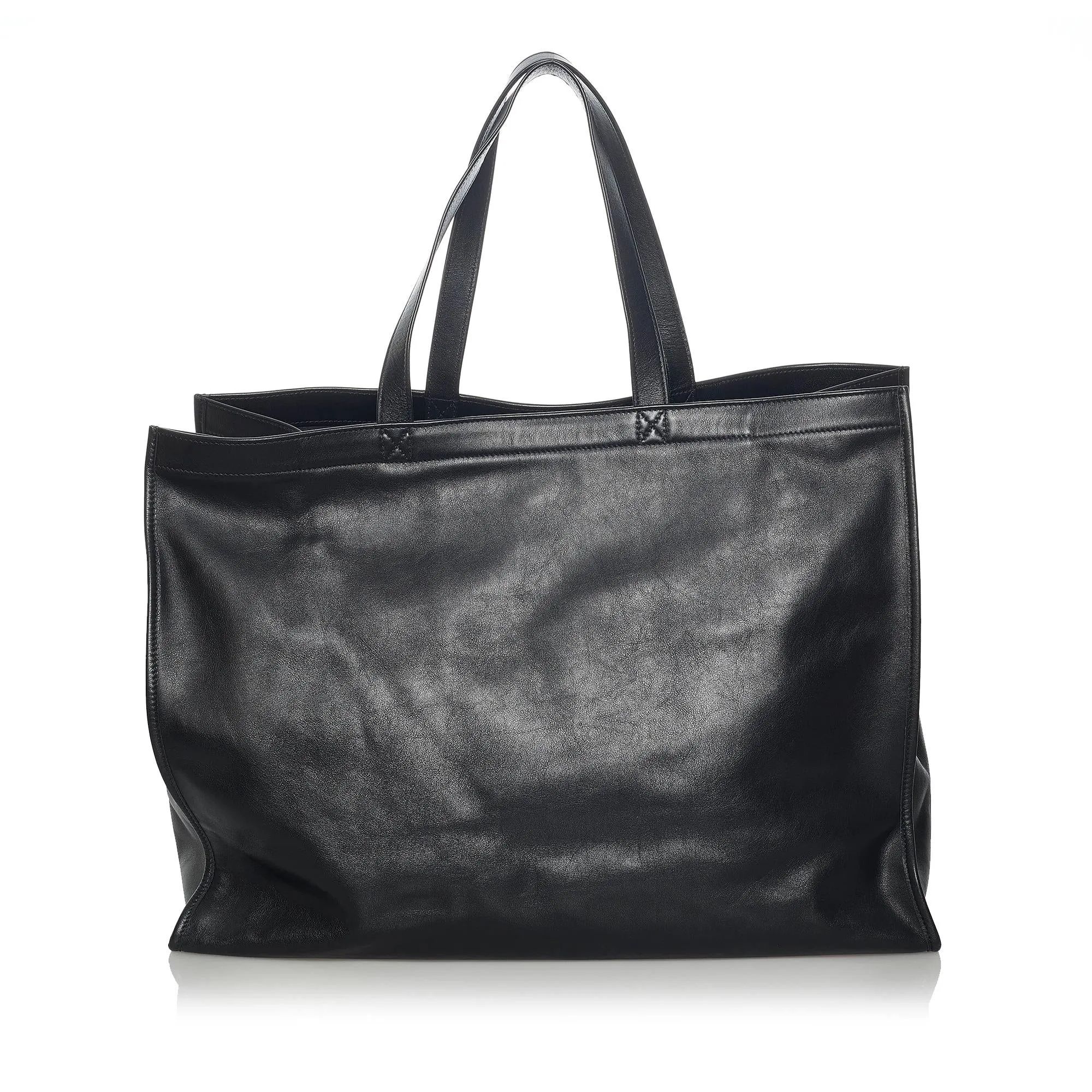 Balenciaga Medium Puppy and Kitten Leather Tote Bag