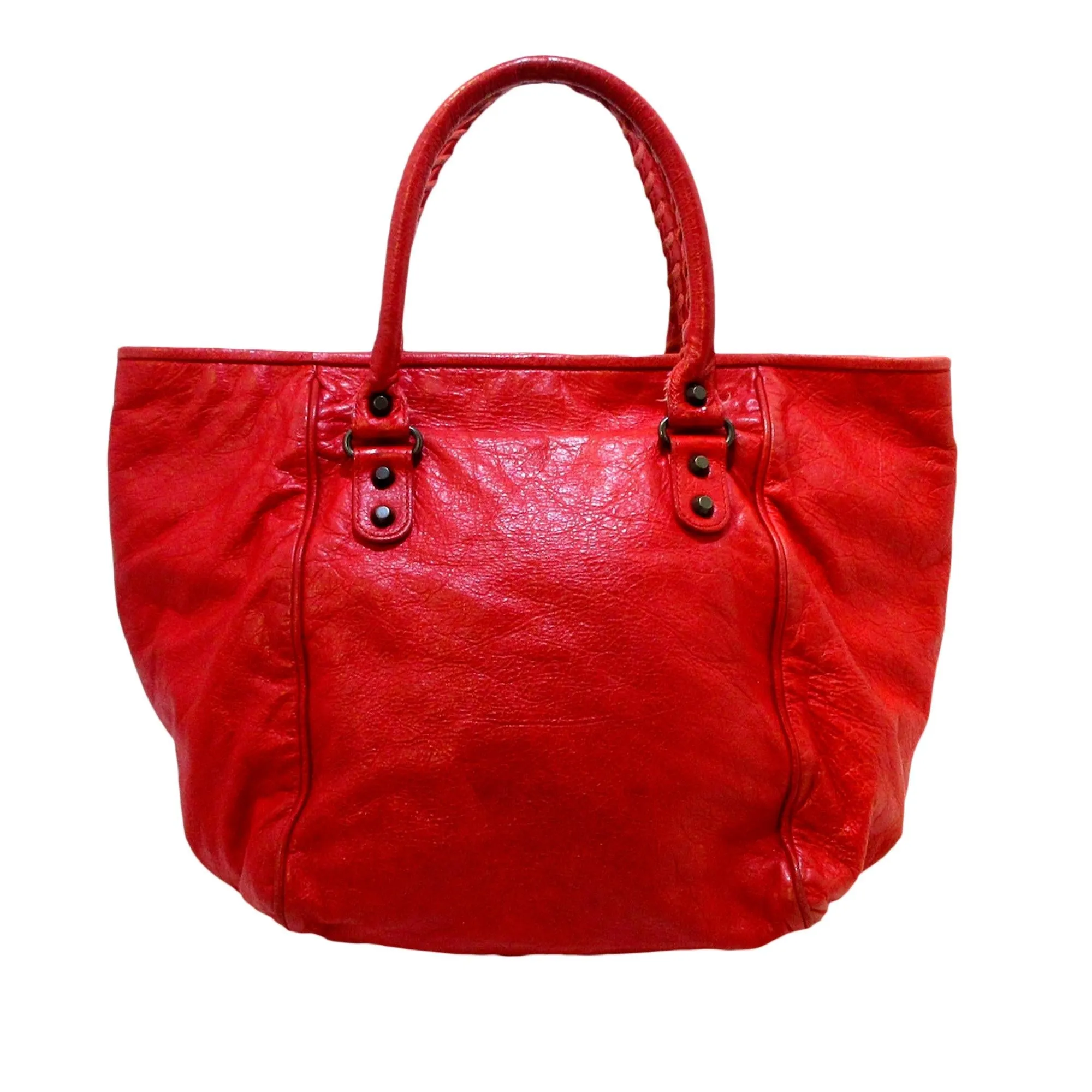 Balenciaga Motocross Sunday Leather Tote Bag