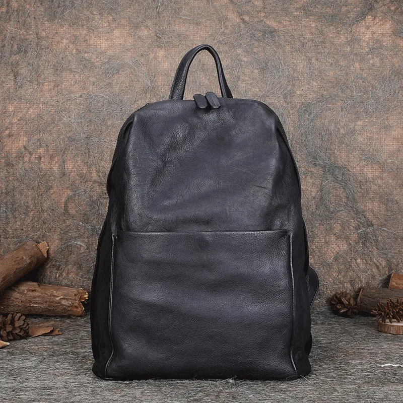 Best Minimalist Leather Rucksack Womens Vintage School Backpacks Leather Backpack Purse