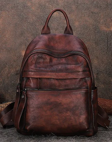 Best Vintage Leather Rucksack Womens Vintage School Backpacks Leather Backpack Purse