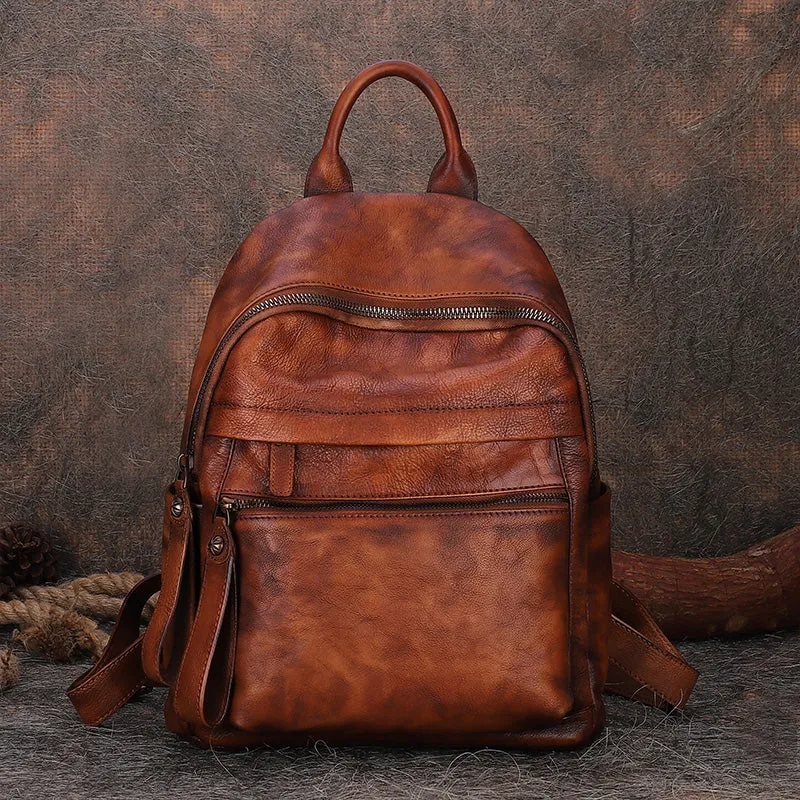 Best Vintage Leather Rucksack Womens Vintage School Backpacks Leather Backpack Purse