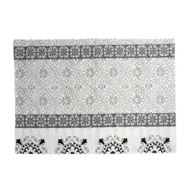 Bohemian Linens Gray/Black Reversible Placemats - Set of 4