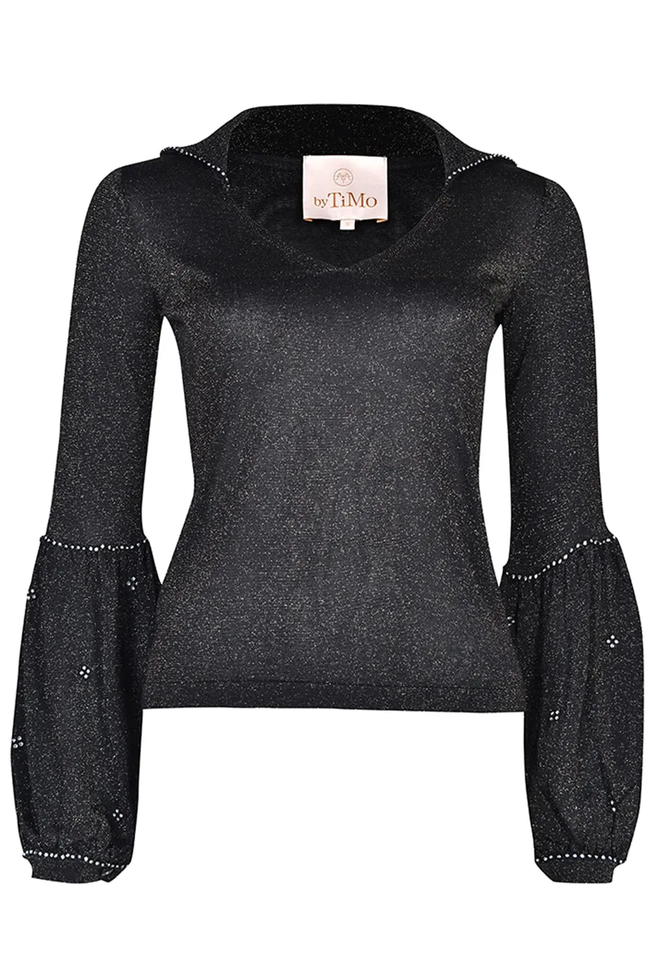 ByTimo Glitter V-Neck - Black