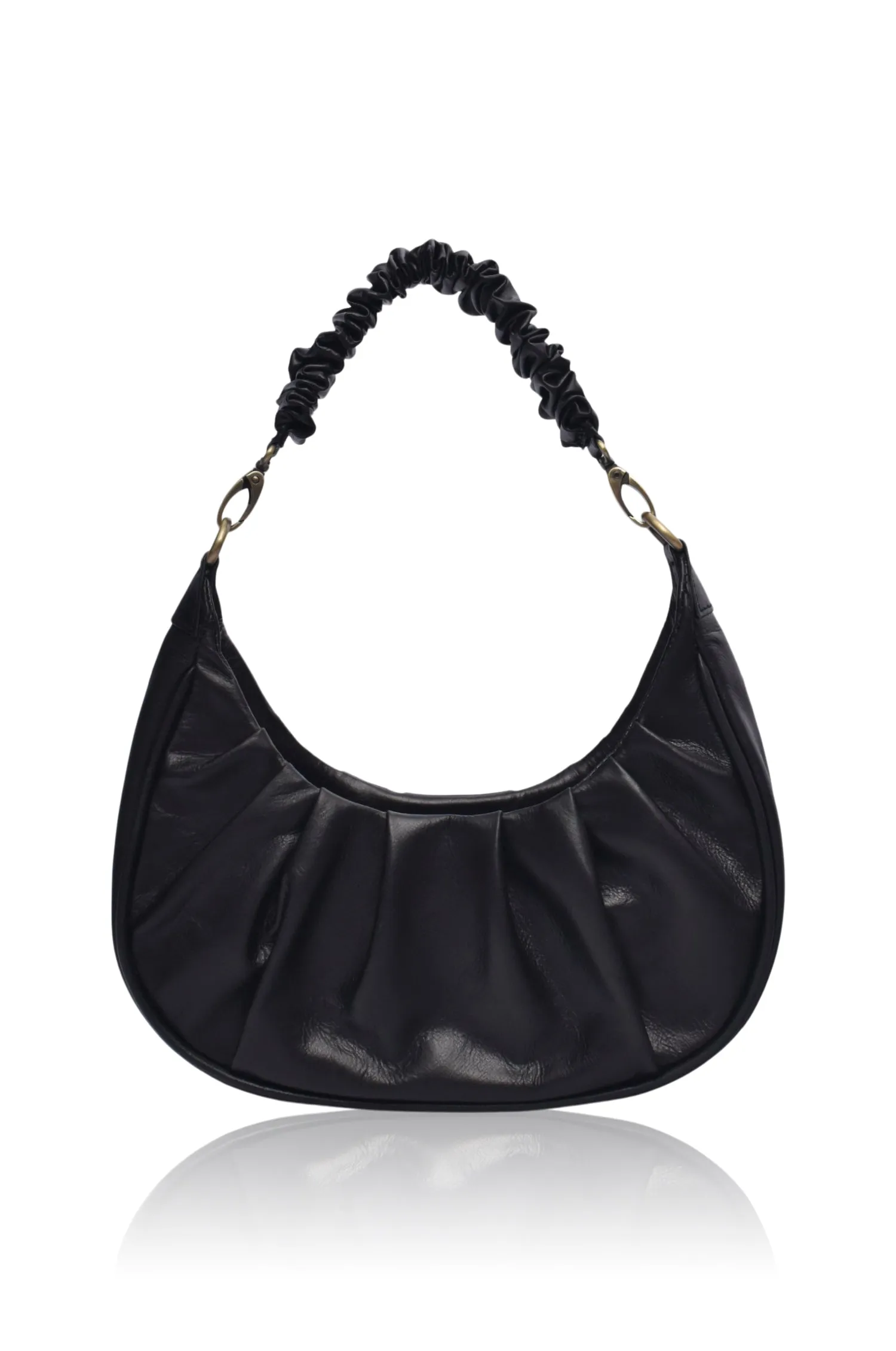 Camille Ruched Leather Bag