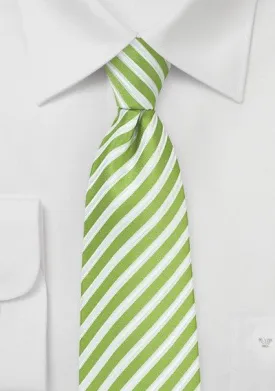 Chartreuse Summer Striped Necktie