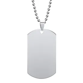 Dog Tag 316L Stainless Steel Pendant Necklace