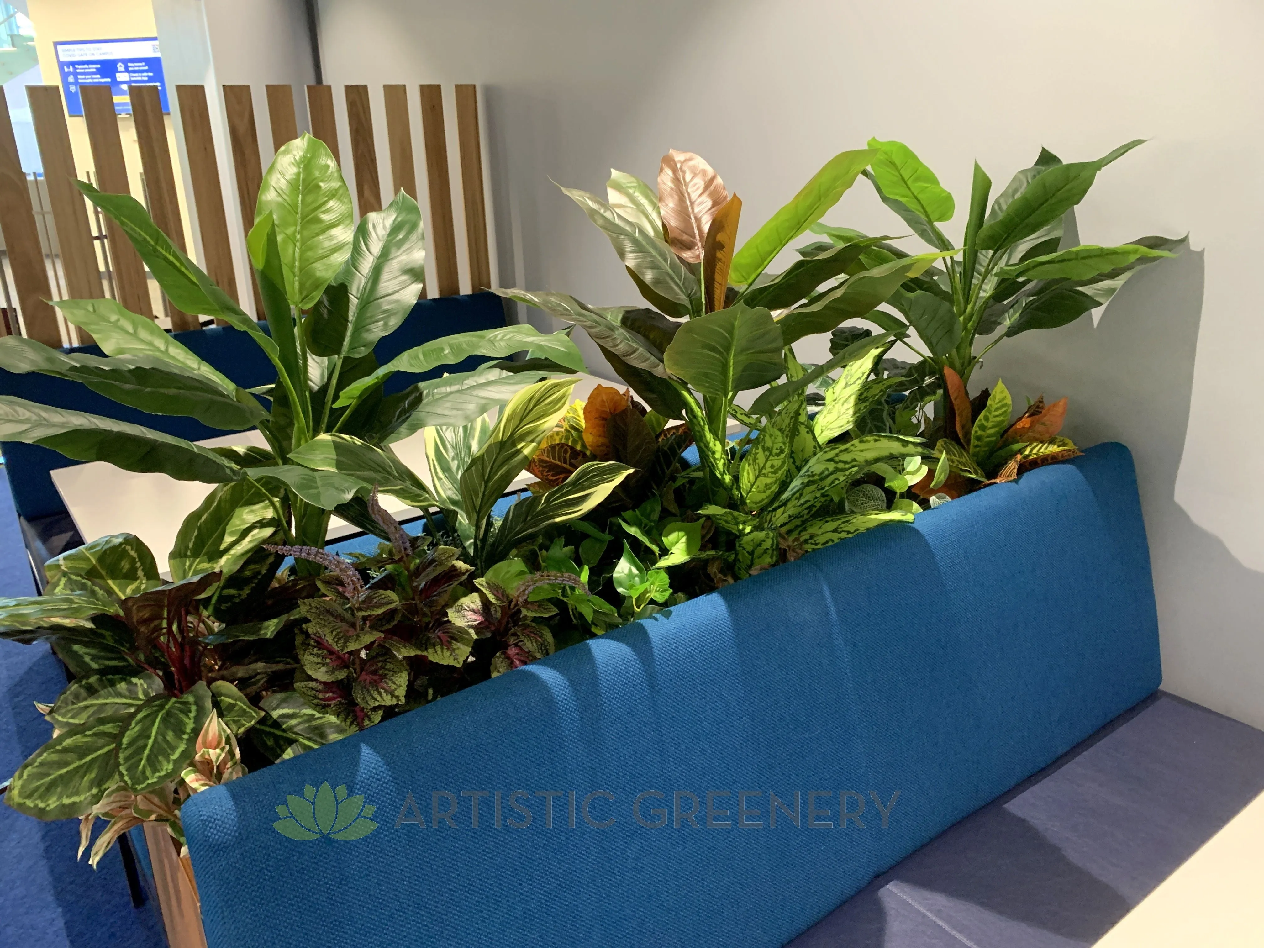 Edith Cowan University (ECU) Joondalup Campus Library - Artificial Plants for Built-in Cabinets / Planters