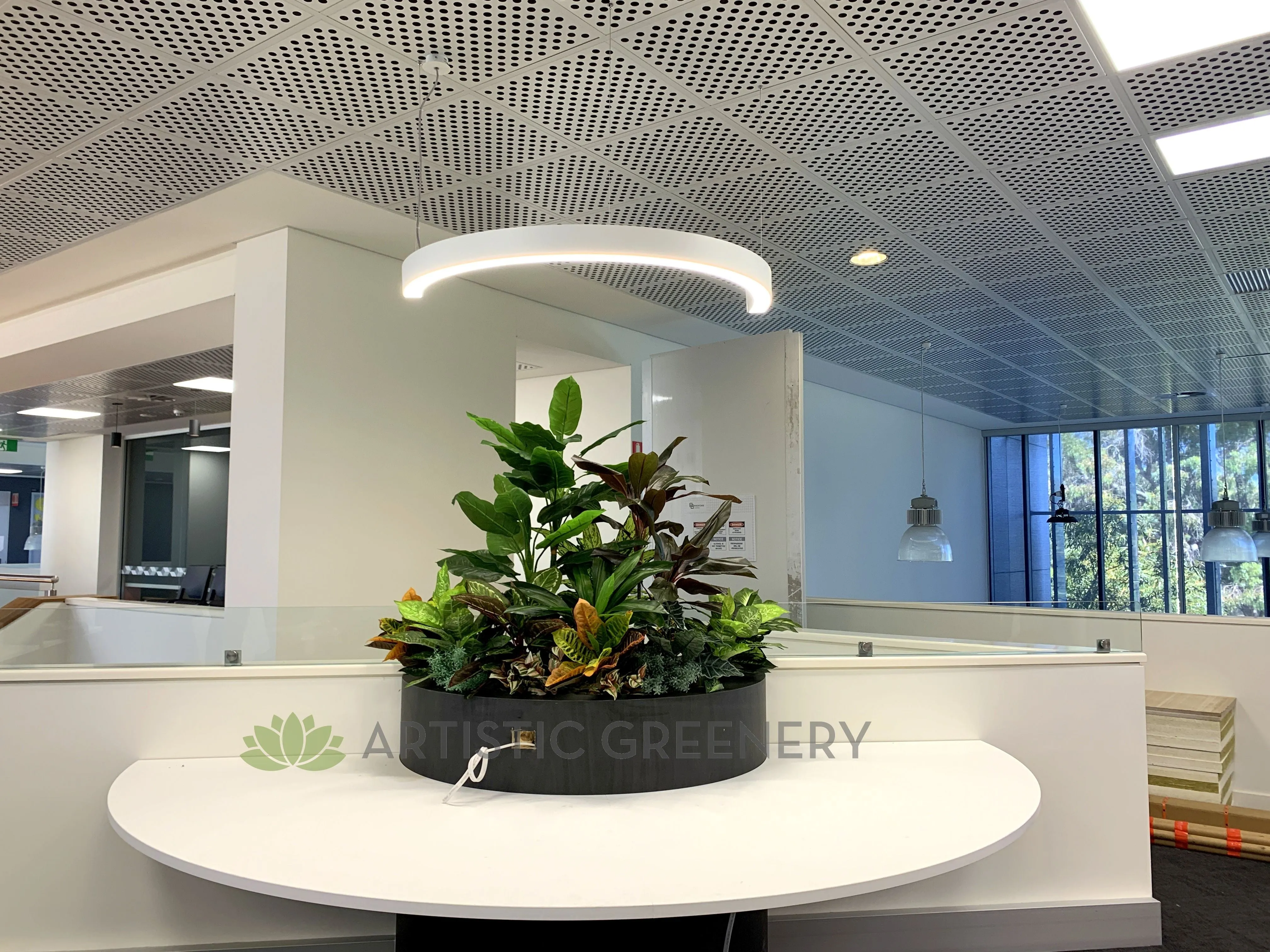 Edith Cowan University (ECU) Joondalup Campus Library - Artificial Plants for Built-in Cabinets / Planters