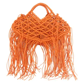 Fringe- Macrame 1970s Inspired Handbag with Mega Fringe