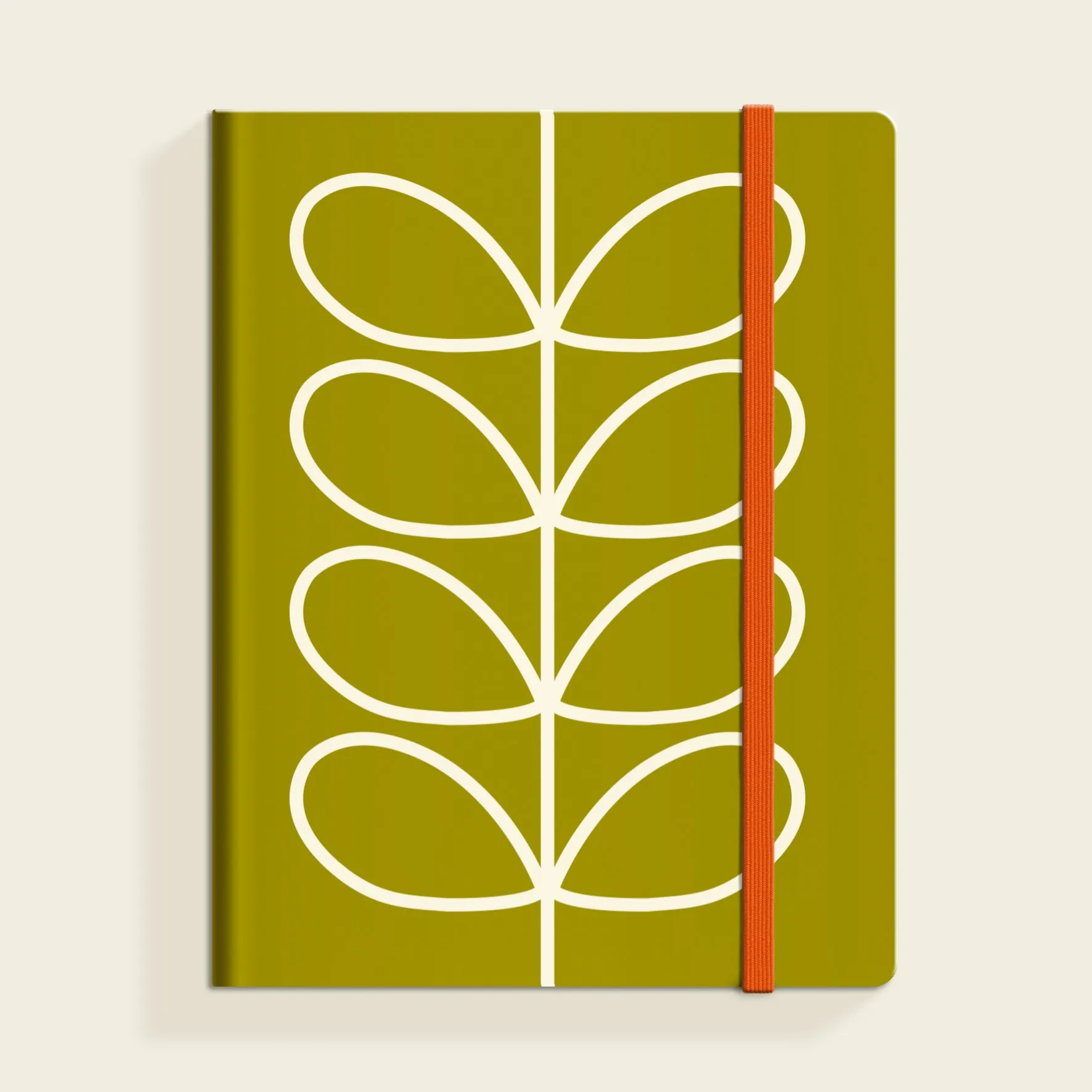 Medium Notebook - Linear Stem Olive