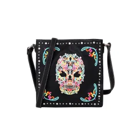 MW494G-9360 Montana West Sugar Skull Collection Concealed Handgun Crossbody