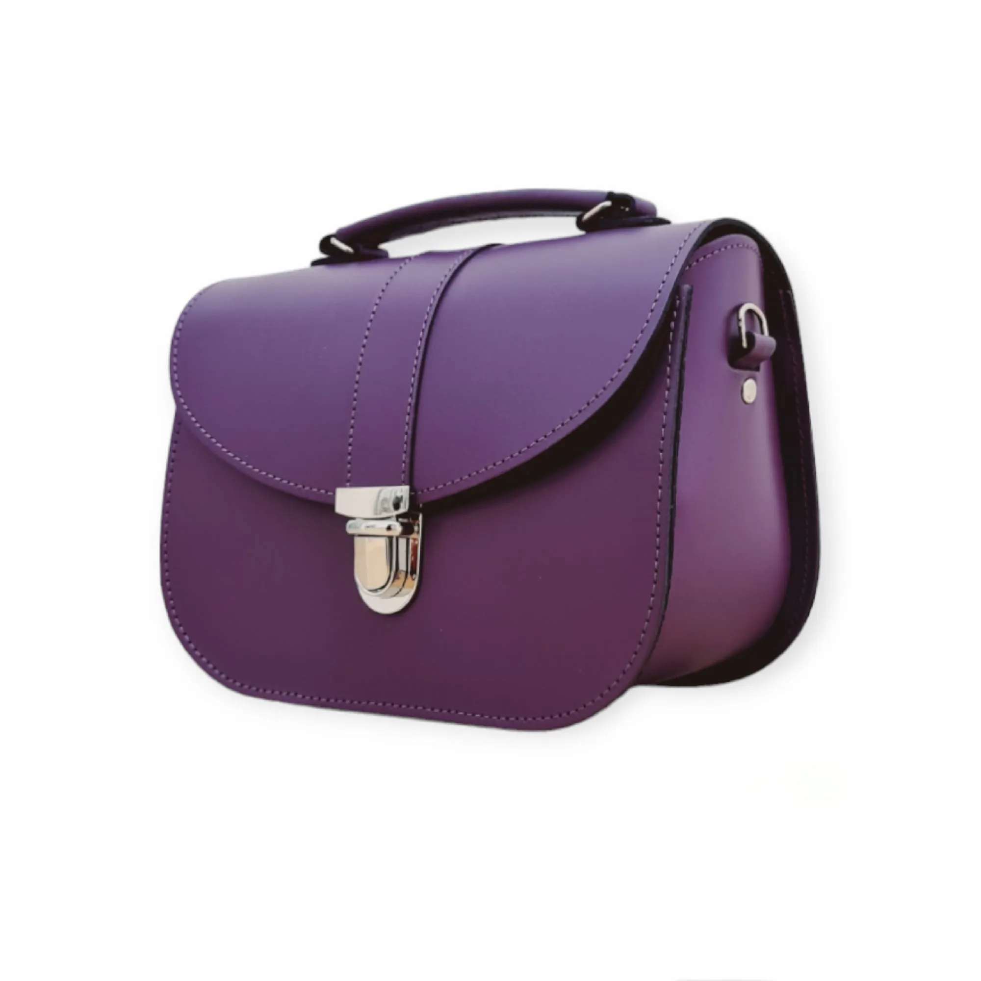 Olympia Handmade Leather Bag - Purple