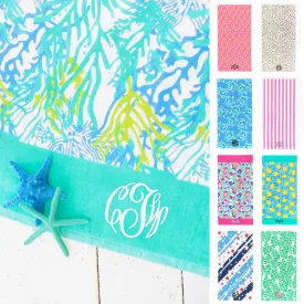 Personalized Large Beach Towel Monogram Included