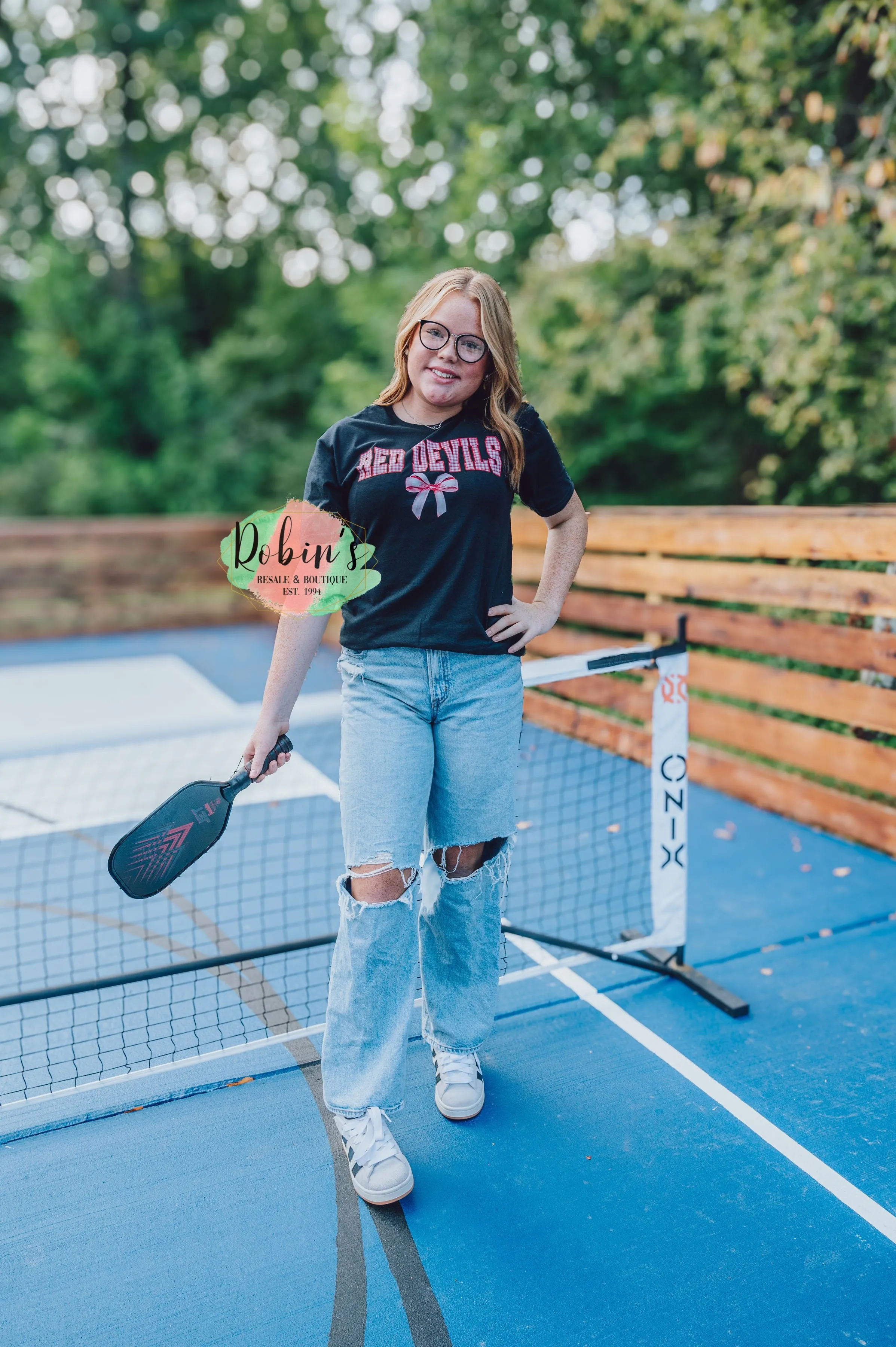 Red Devils Gingham Bow Tee, Sweatshirt, Hoodie Preorder