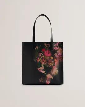 Saliine Printed Floral Large Icon Bag Black