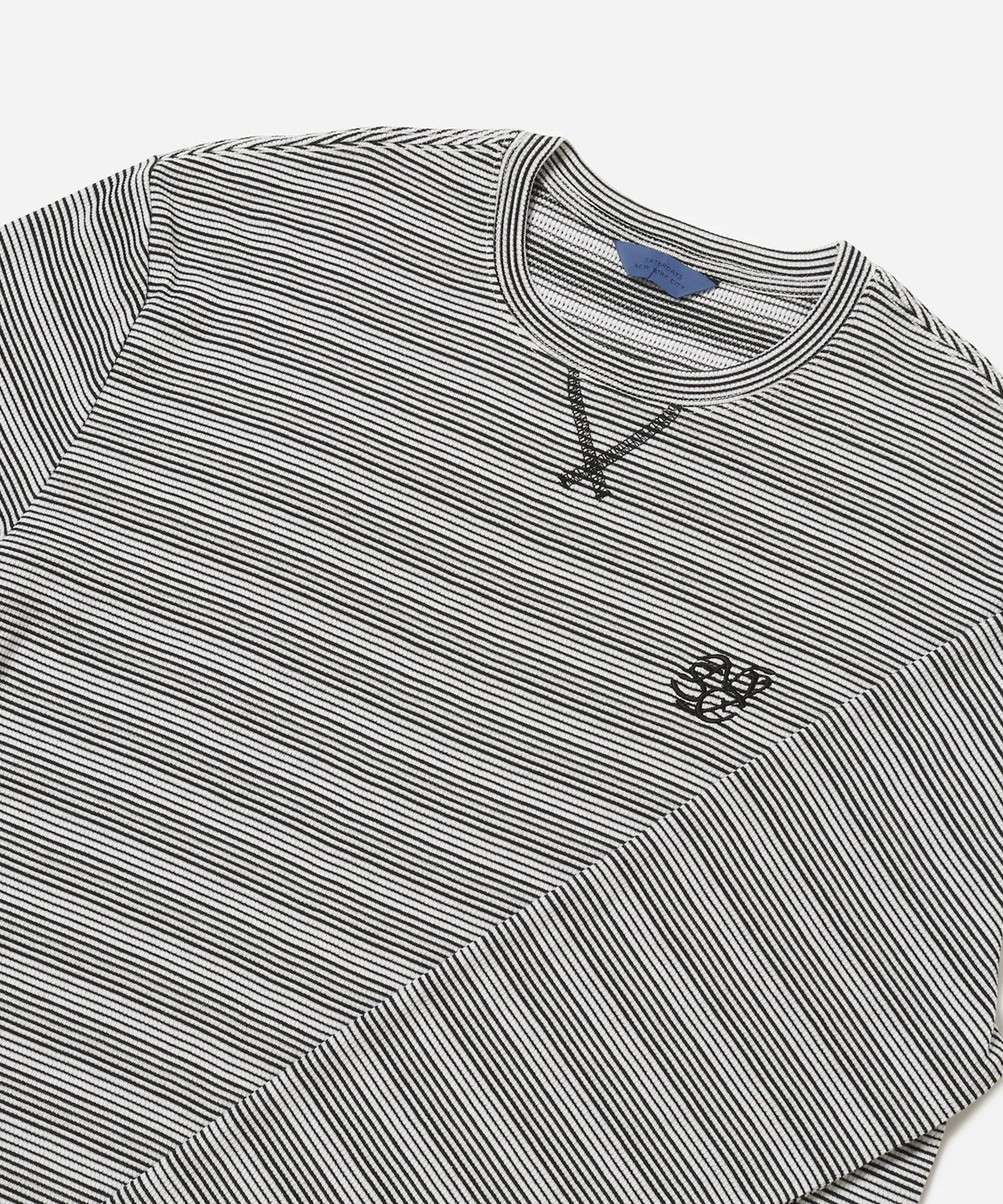 Striped Waffle Relaxed LS Tee