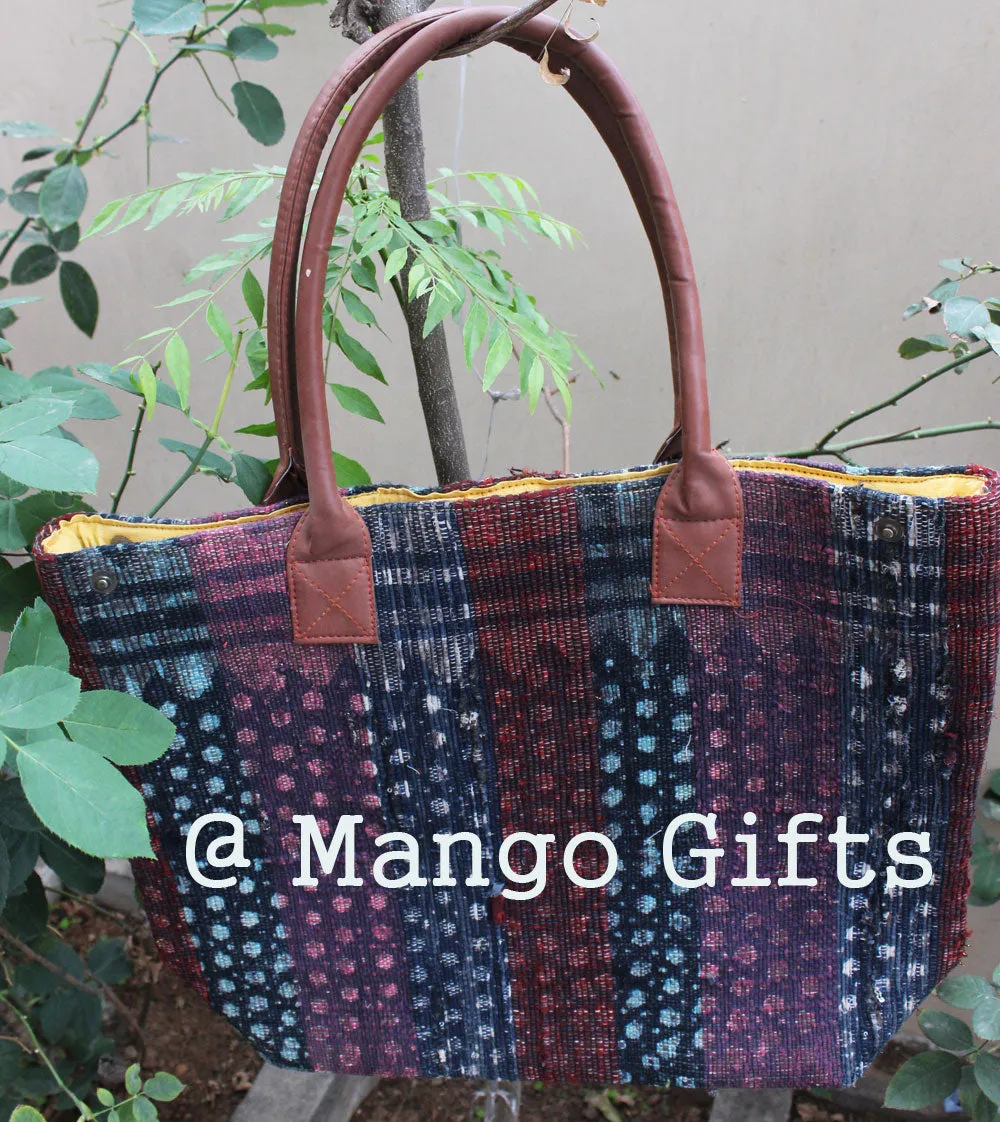 Tota/Tote Rug Bag Hand Stitch Shopping Bag